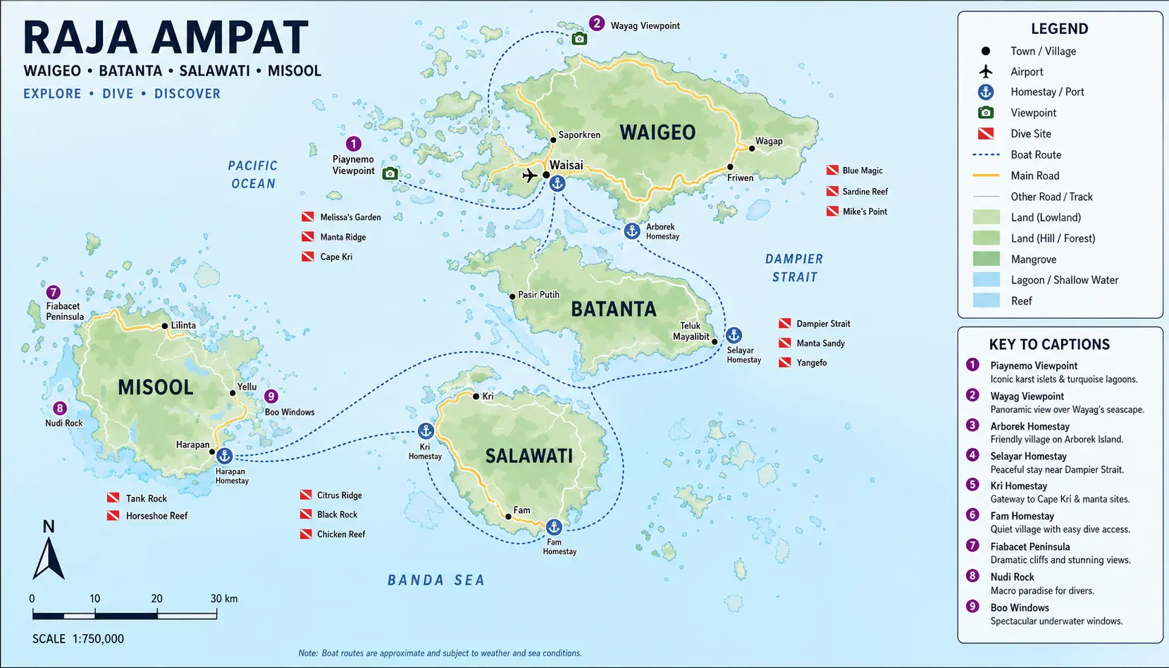 Indonesia tourist map