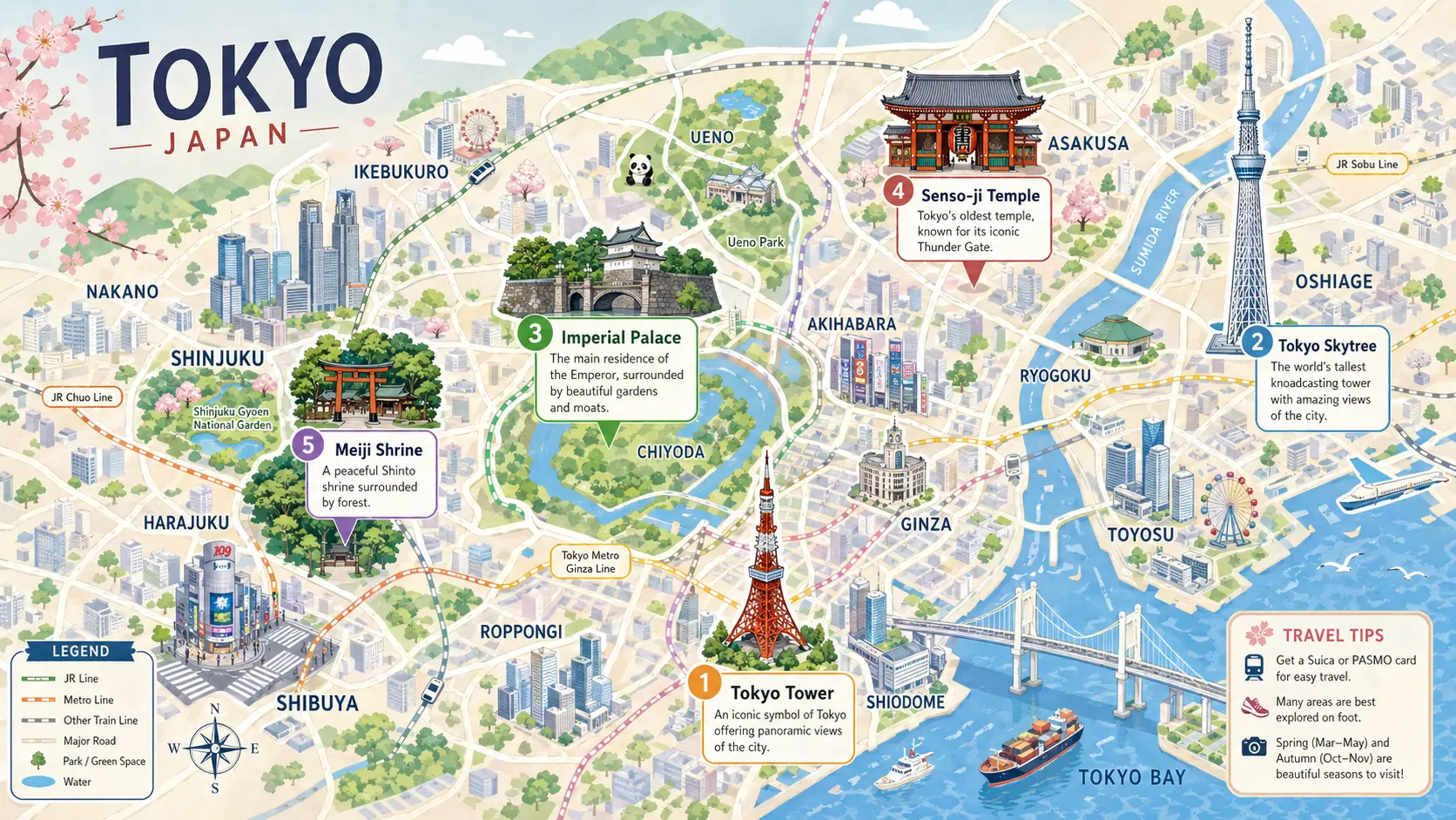 Japan tourist map