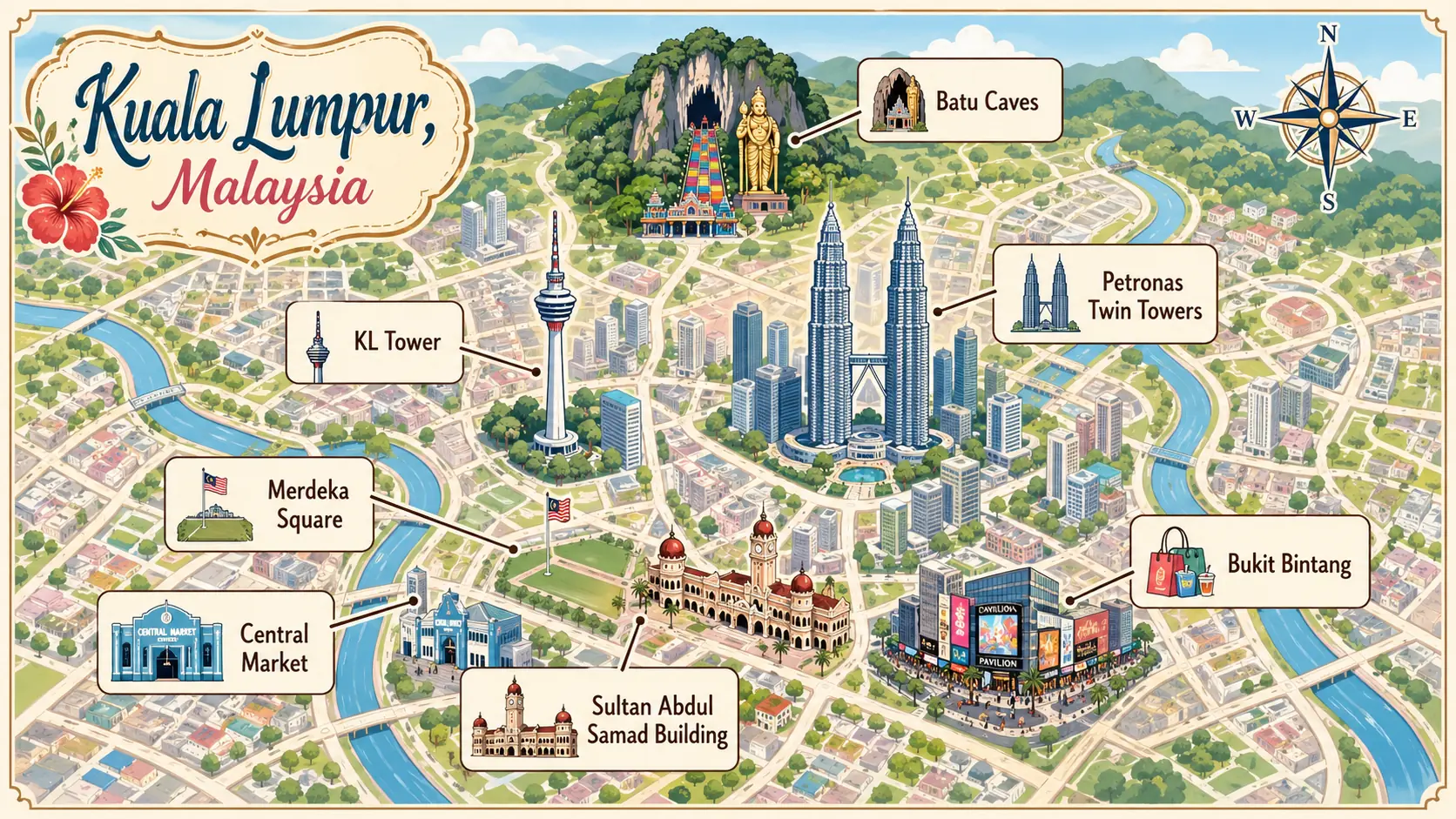 Malaysia tourist map