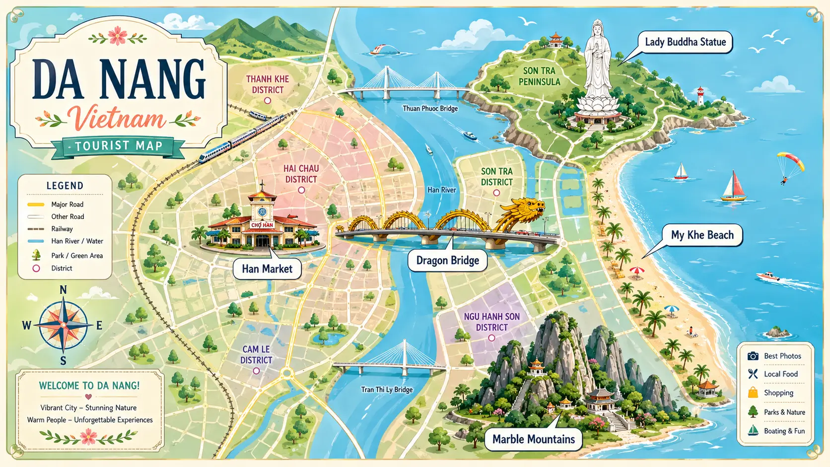 Da Nang tourist map