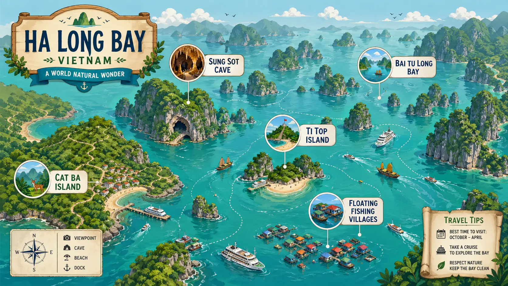 Vietnam tourist map
